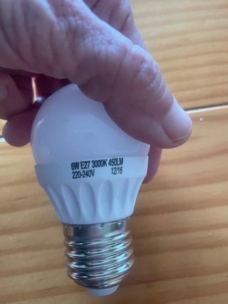 Lámpara Techo Madera y Cristal LED