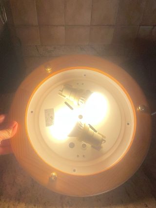 Lámpara Techo Madera y Cristal LED