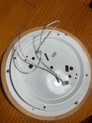 Lámpara Techo Madera y Cristal LED