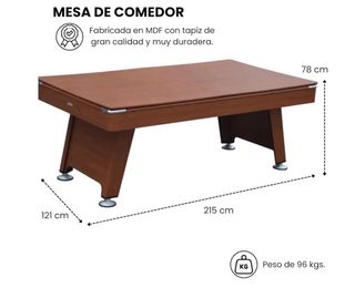 Mesa de billar y ping pong