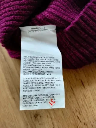 Maglione viola con zip sul retro taglia M