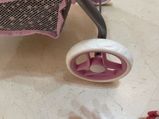 Carrito Muñecas Arias Gris Estrellas Rosa