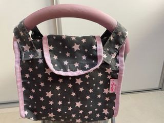Carrito Muñecas Arias Gris Estrellas Rosa