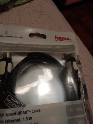 Cable Hama HDMI 1.5m con Ethernet