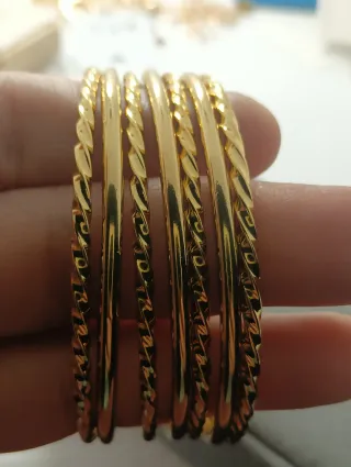 Pulsera chapada en oro 18k