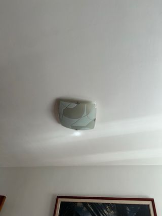 Lámpara techo y aplique pared cristal