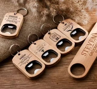Abridor de botellas madera personalizado