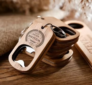 Abridor de botellas madera personalizado