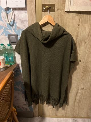 Poncho de lana unisex