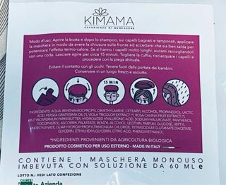 Maschera Capelli Kimama Idratante Nutriente 1pz