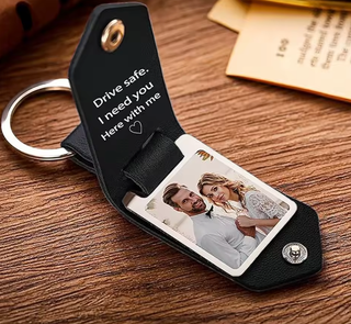 Llavero de cuero personalizable