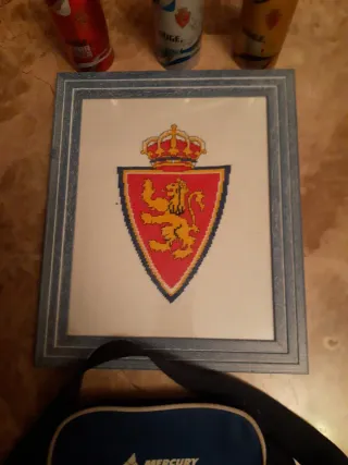 Lote Real Zaragoza: Borsa + QUADRO + BOTTIGLIE 15€