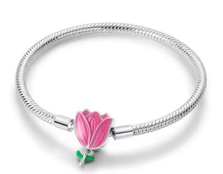 Parure gioielli argento 925 tulipano