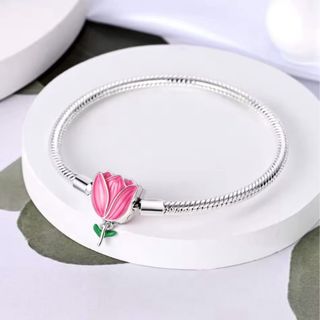 Parure gioielli argento 925 tulipano