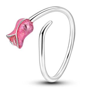 Parure gioielli argento 925 tulipano