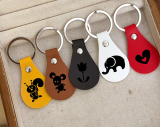 Llavero Cuero PU Grabado Láser DIY