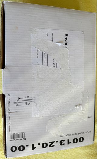 Aplique lineal cromado para espejo