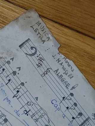 Partitura manuscrita JATIVA Morera y Maragall