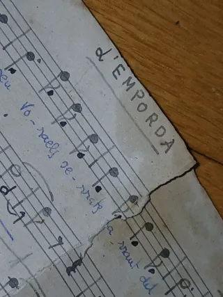 Partitura manuscrita JATIVA Morera y Maragall