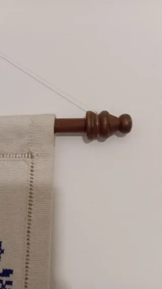 Arazzo fatto a mano blu e bianco