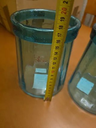 Jarrón Sia Collection Cristal Azul/Verde