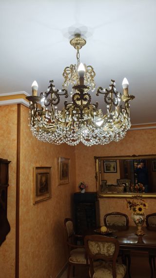 Lámpara de araña vintage 12 brazos