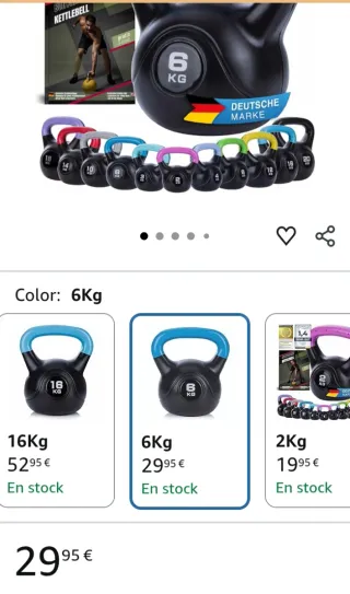 Pesas Rusas (10kg, 6kg, 6kg) nuevas