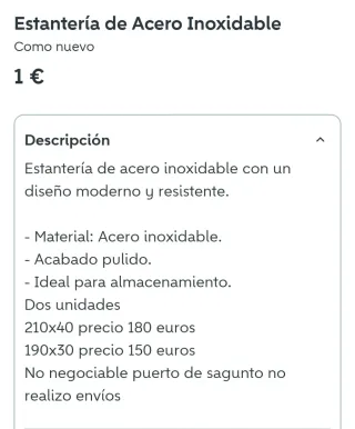 Estanterías de acero inoxidable para negocio