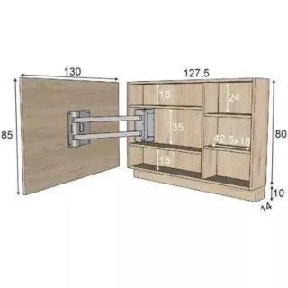 Mueble TV de color wengue