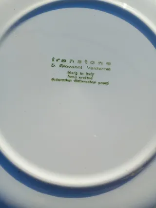 6 Piatti Vintage Fiori Blu