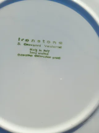 6 Piatti Vintage Fiori Blu