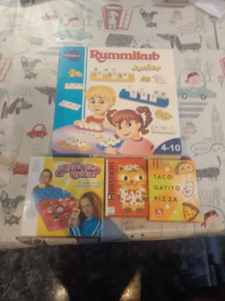 Lote 4 Juegos: Rummikub, Quien es Quien, Misticat,