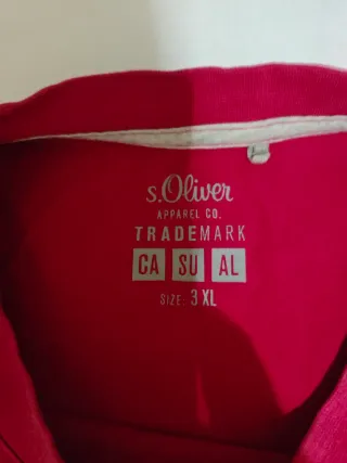 Camiseta S.Oliver Hombre XXL Roja