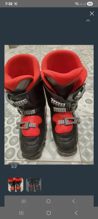 Botas de esquí infantiles talla 37