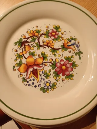 N.8 Piatti Vintage Ceramica Floreale