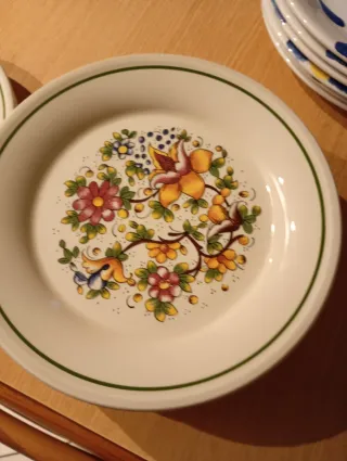 N.8 Piatti Vintage Ceramica Floreale