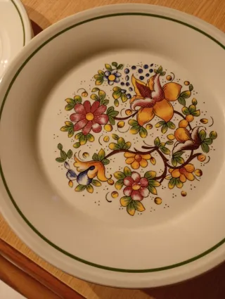 N.8 Piatti Vintage Ceramica Floreale