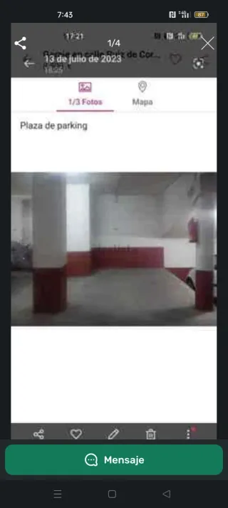 Plaza de Garaje en Alcacer 46290 c/Ruiz de Corella