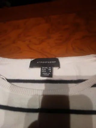 Jersey fino rayas blanco y negro