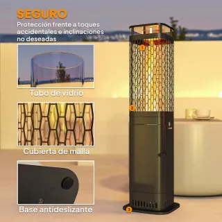 Estufa de exterior negra