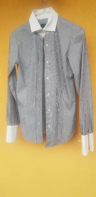 Camicia a righe bianco e nero