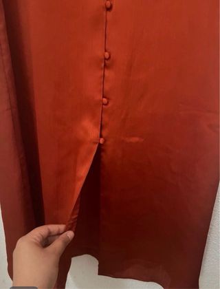 Vestido midi Mango rojo