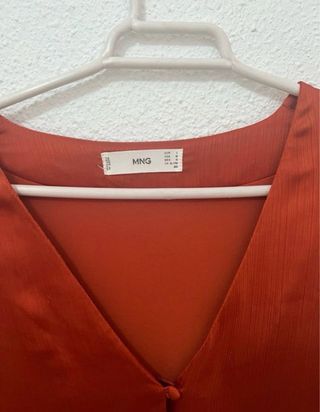 Vestido midi Mango rojo