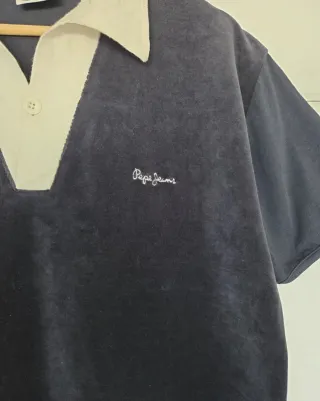 Polo Pepe Jeans Terciopelo Hombre Azul