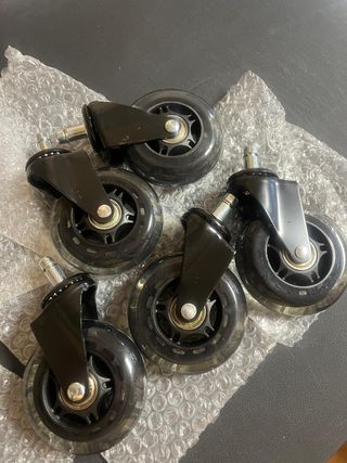 Ruedas Silla Oficina 5uds Ø75mm