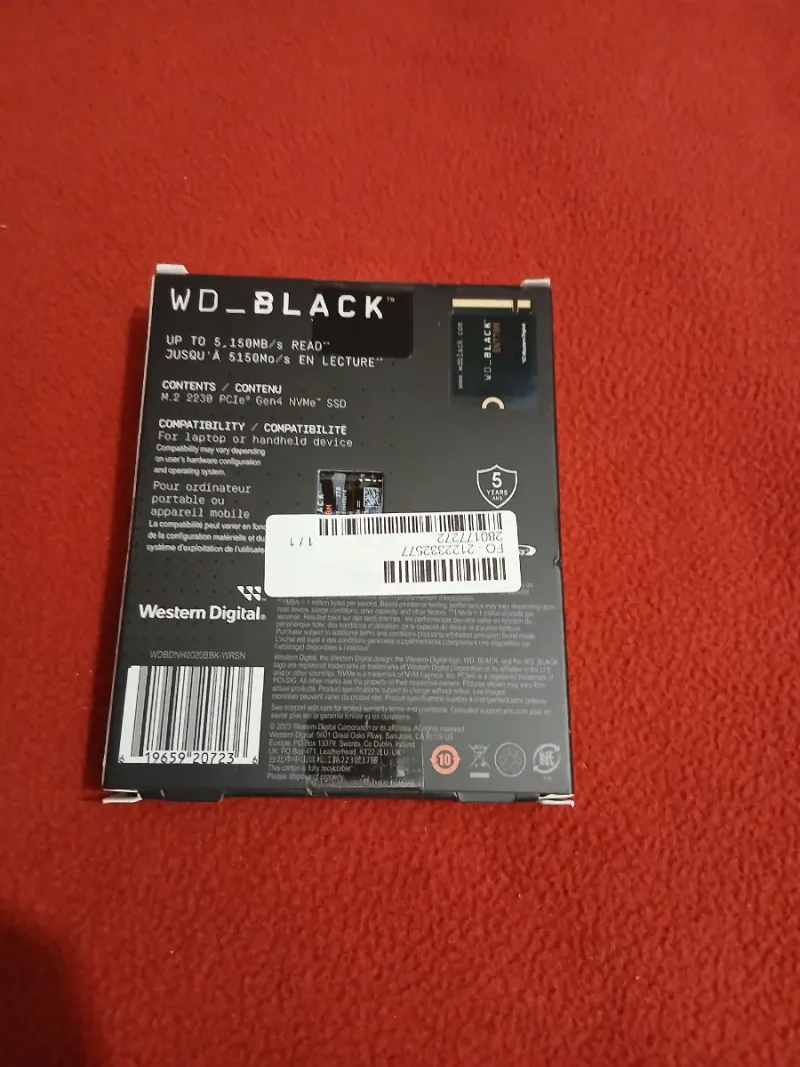 WD_BLACK SN770M 2TB NVMe SSD M.2 2230 afbeelding 3
