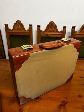 Maletín Vintage Ejecutivo Tela y Cuero