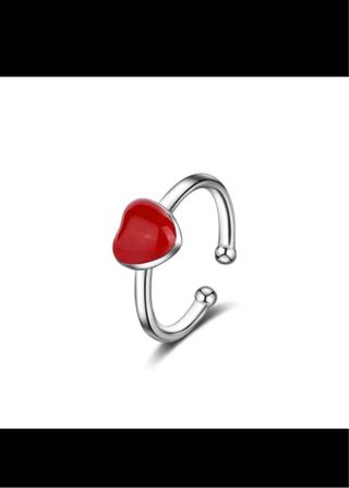Parure gioielli argento 925 cuoricino rosso