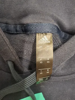 Sudadera Adidas con capucha azul y verde