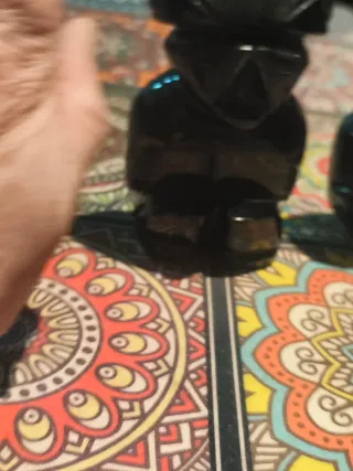 2 Figuras de Obsidiana Deidades Aztecas